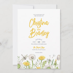 Invitation Mariage du jardin fleur sauvage