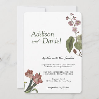 Invitation Mariage du jardin floral
