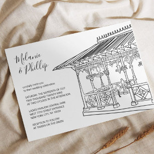 Invitation Mariage du parc central du Pavillon Dames