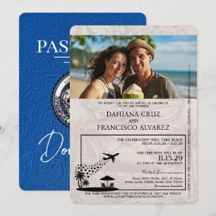 Invitation Mariage du passeport de la République Dominicaine