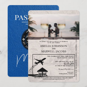 Invitation Mariage du passeport Royal Blue Maldives