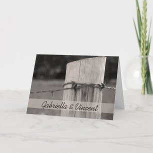 Invitation Mariage du ranch de la clôture rurale