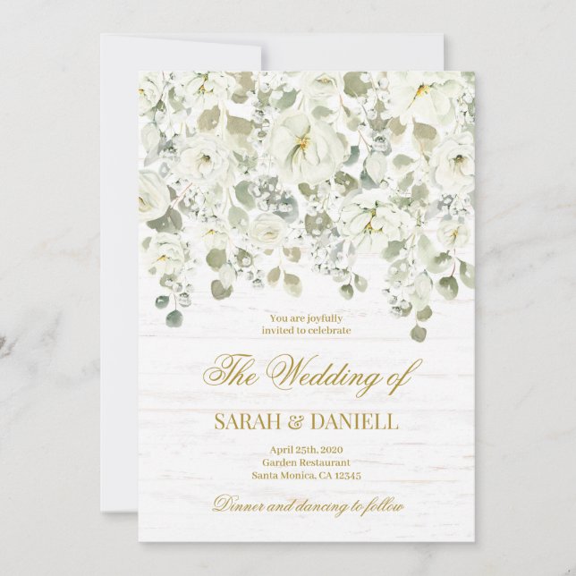 Invitation Mariage du souffle du bébé (Devant)