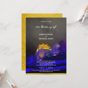 Invitation Mariage du temple chinois