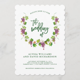 Invitation Mariage du vin avec typographie moderne  Invitatio