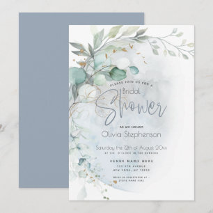 Invitation Mariage   Dusty Blue Over the Moon in Love