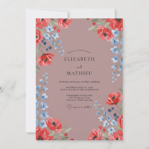 Invitation Mariage Dusty Mauve Poppy