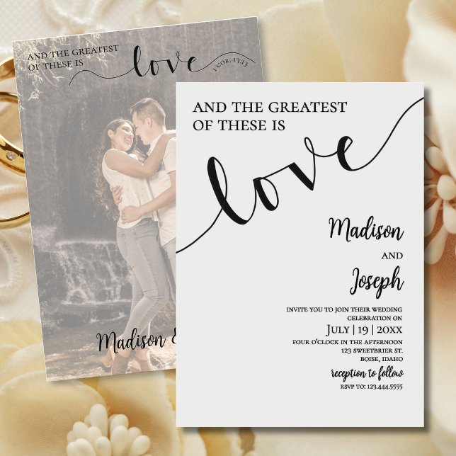 Invitation Mariage, Écriture, Simple, Chrétien, Typographie (Créateur téléchargé)