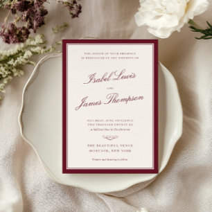 Invitation Mariage Élégance Intemporelle