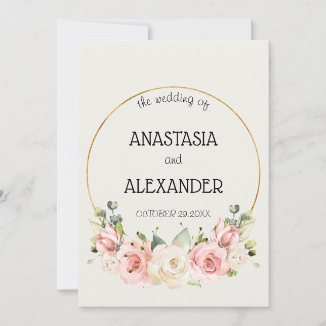Invitation Mariage élégant (Devant)