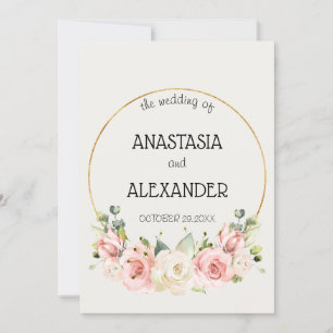 Invitation  Mariage élégant