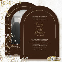 Mariage Élégant Arc Brun Chocolat Automne