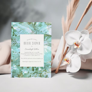 Invitation Mariage élégant avec cristal de verre de mer