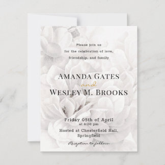 Invitation Mariage élégant avec réception de verdure florale