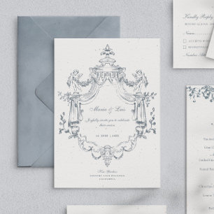 Invitation Mariage élégant baroque et victorien vintage