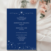 Mariage Élégant Céleste Formel Bleu Nuit
