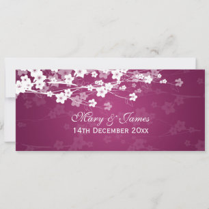 Invitation Mariage Élégant Cerisier Fleur de Prunier