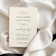 Mariage élégant classique minimaliste noir et ivoi