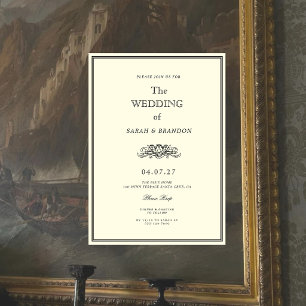 Invitation Mariage Élégant Classique Vintage