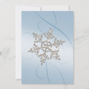 Invitation Mariage Elegant Crystal Snowflake