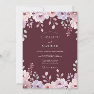 Invitation Mariage Élégant d'Automne en Bourgogne