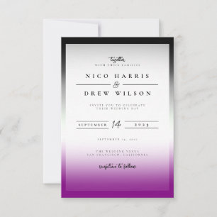 Invitation Mariage élégant de fierté asexuelle