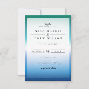 Invitation Mariage élégant de fierté gay masculin 