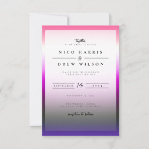Invitation Mariage élégant de fierté genderfluid