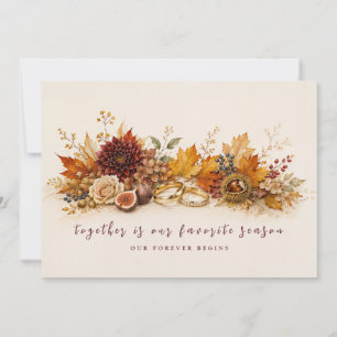 Invitation Mariage Élégant de Récolte d'Automne Bourguignon