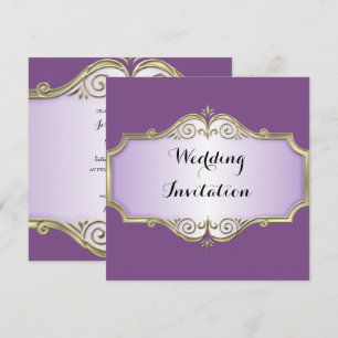 Invitation Mariage élégant en satin antique