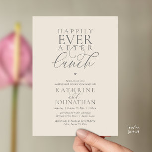 Invitation Mariage Élégant et Intime après le Déjeuner