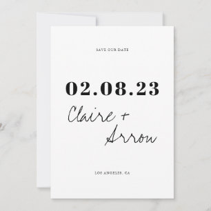 Invitation Mariage élégant et tendance Enregistrer la date