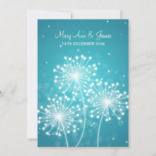 Invitation Mariage élégant Été Épargne Turquoise