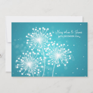 Invitation Mariage élégant Été Épargne Turquoise