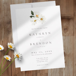 Invitation Mariage Élégant Minimaliste à l'Aquarelle de Margu