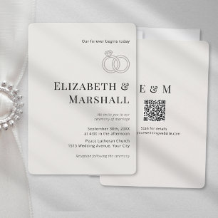 Invitation Mariage Élégant Minimaliste Moderne Classique avec