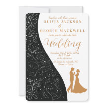 Mariage élégant minimaliste noir et blanc