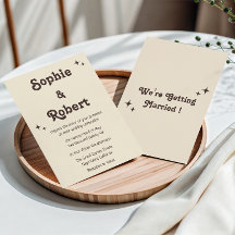 Mariage Élégant Minimaliste Typographie Rétro