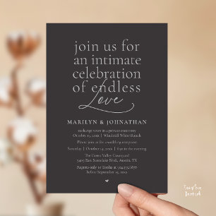 Invitation Mariage Élégant Moderne, Amour Éternel, Réception