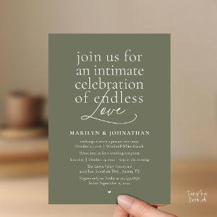 Invitation Mariage Élégant Moderne, Amour Éternel, Réception
