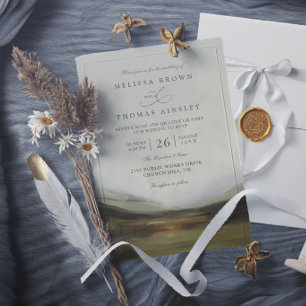 Invitation Mariage Élégant Moderne Chic Rustique de la Vallée