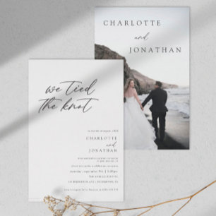 Invitation Mariage Élégant Moderne de Fuite en Calligraphie