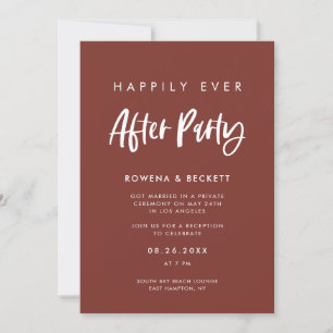 Invitation Mariage élégant moderne terracotta Pour toujours
