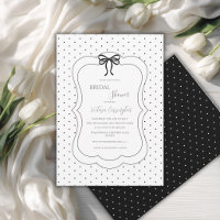 Mariage élégant noir et blanc à pois