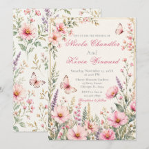 Mariage élégant papillon floral