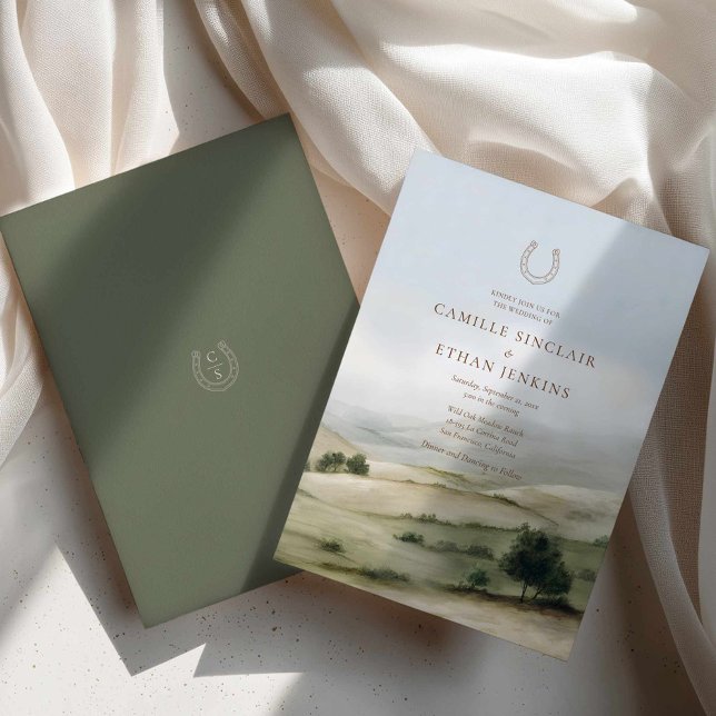 Invitation Mariage Élégant Ranch de l'Ouest (Elegant Country Wedding Invitation)