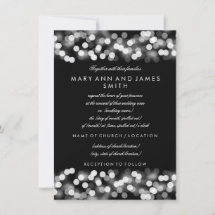 Invitation Mariage élégant Renouveau Vow Renouveau Silver Hol