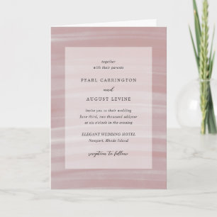 Invitation Mariage Élégant Rose Chic Côtiers