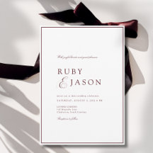 Mariage Élégant Royal Bourgogne et Écriture Blanch