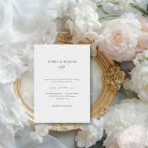 Mariage Élégant Simple Luxe Beaux-Arts